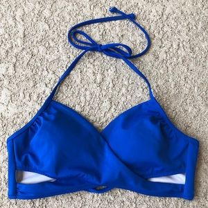 PINK royal blue bikini top size medium